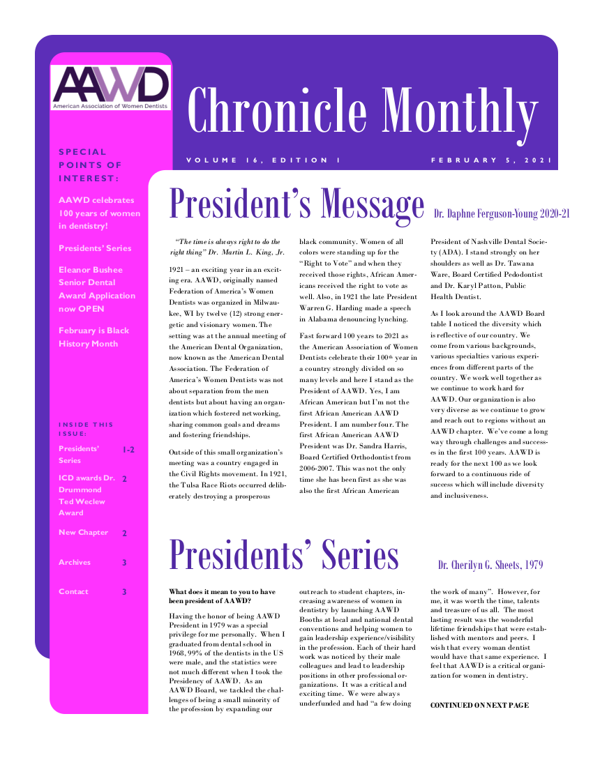 The Chronicle, February 2021 Edition 1