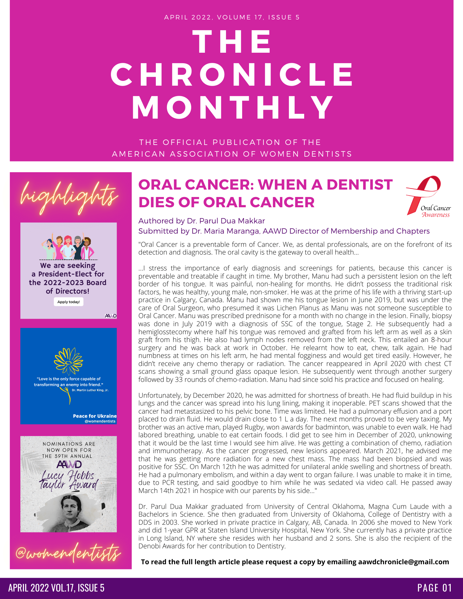 The Chronicle, April 2022 Issue 5